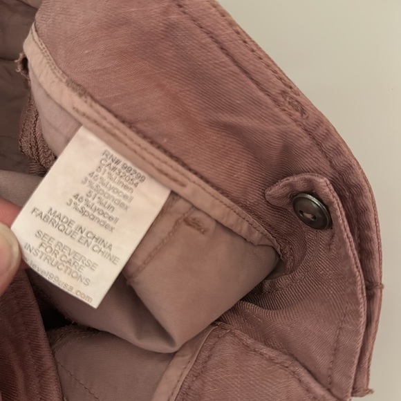 Level 99 Women’s Linen Cropped Wide Leg Pants Red Pink Size 28 - Picture 12 of 13